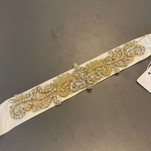 Gold Silver White Bridal Belt Wedding Bride Bridesmaid Unique